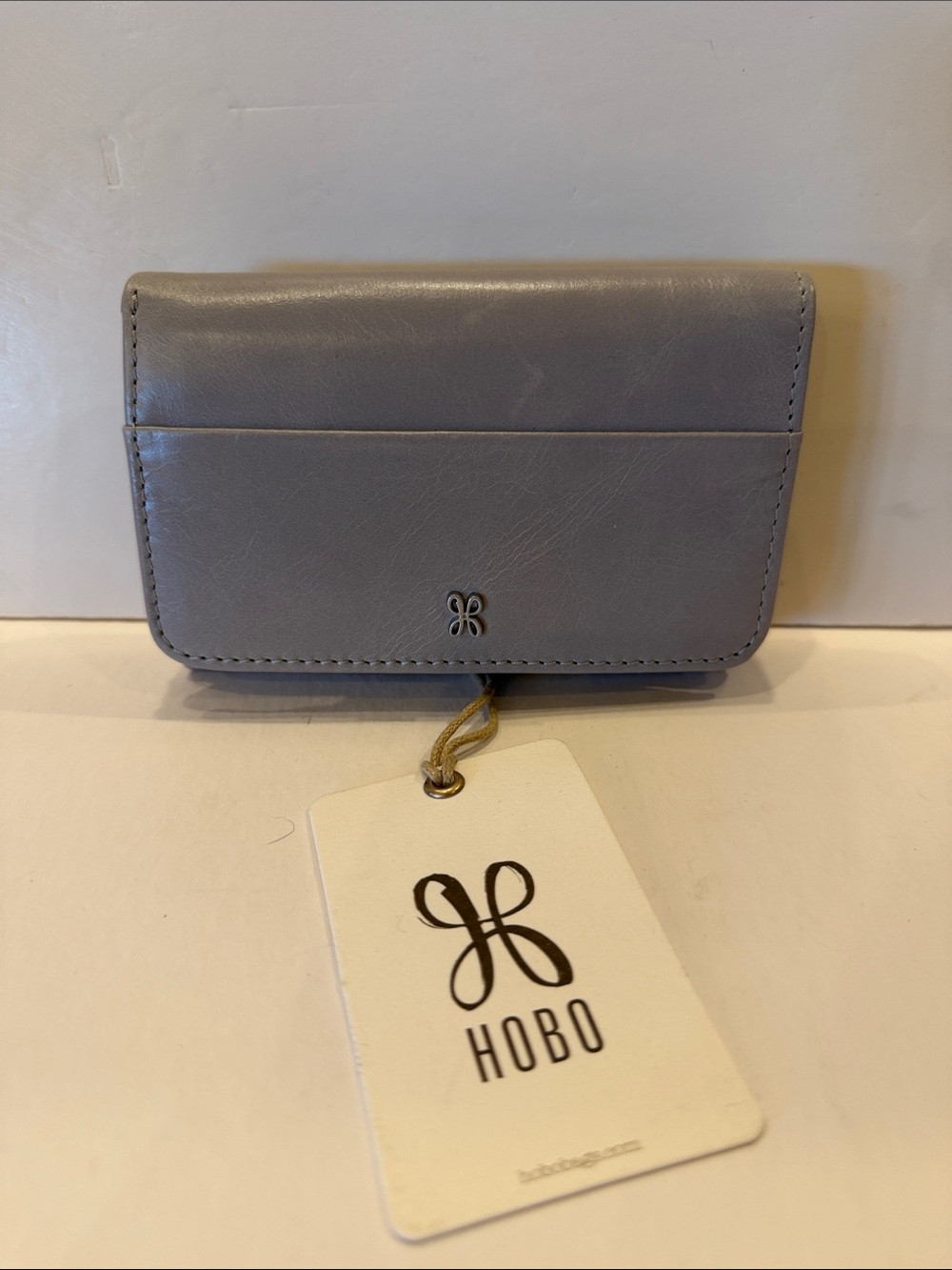 HOBO Light grey Leather Card Case Wallet